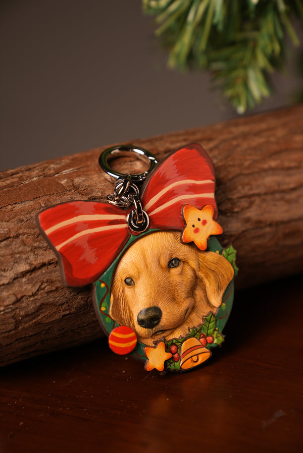 Custom Christmas Bows Bag Charm