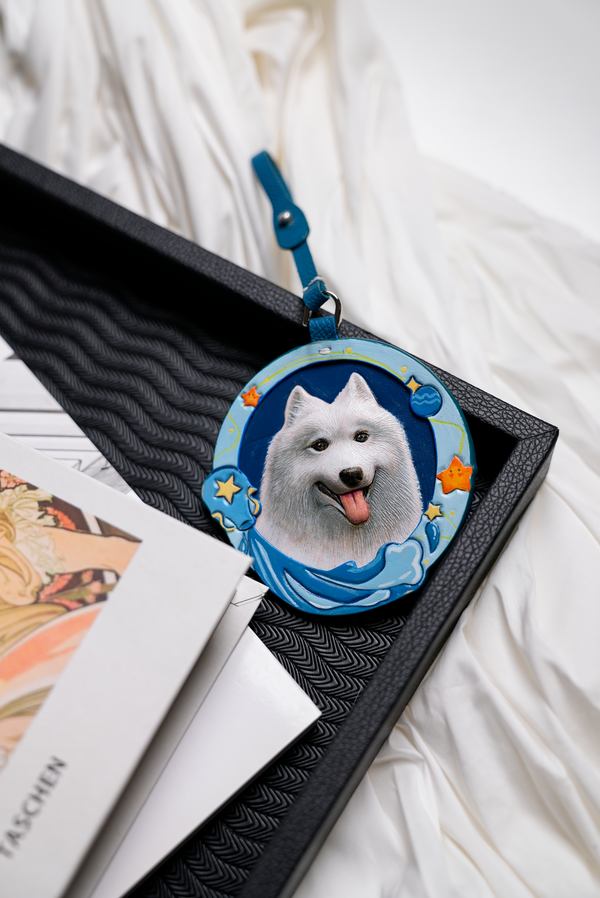 Custom Aquarius Pet Portrait Bag Keychain